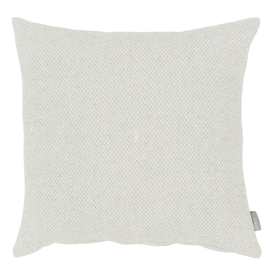 Cuscino decorativo in policotone, rivestimento realizzato con tessuti riciclati provenienti dalla produzione tessile