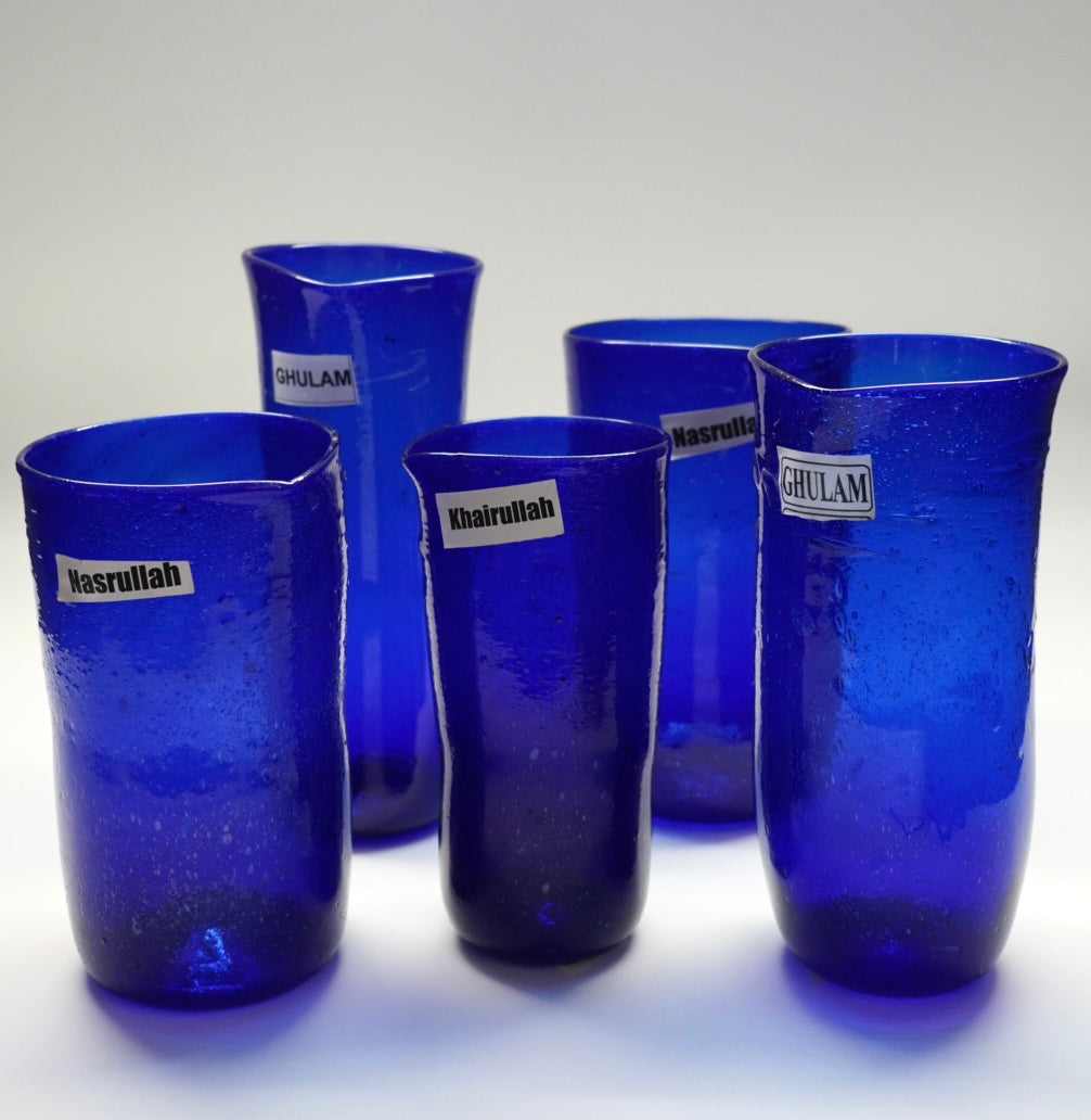 Herat Glas Karaffe – mundgeblasen in Afghanistan | verschiedene Farben & Größen