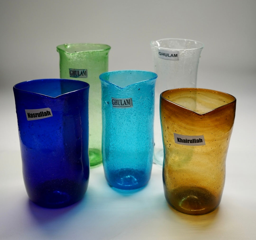 Herat Glas Karaffe – mundgeblasen in Afghanistan | verschiedene Farben & Größen