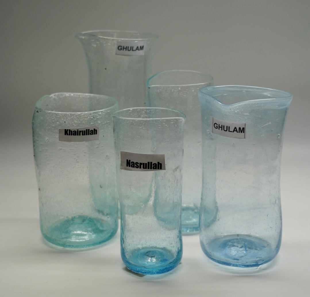 Herat Glas Karaffe – mundgeblasen in Afghanistan | verschiedene Farben & Größen