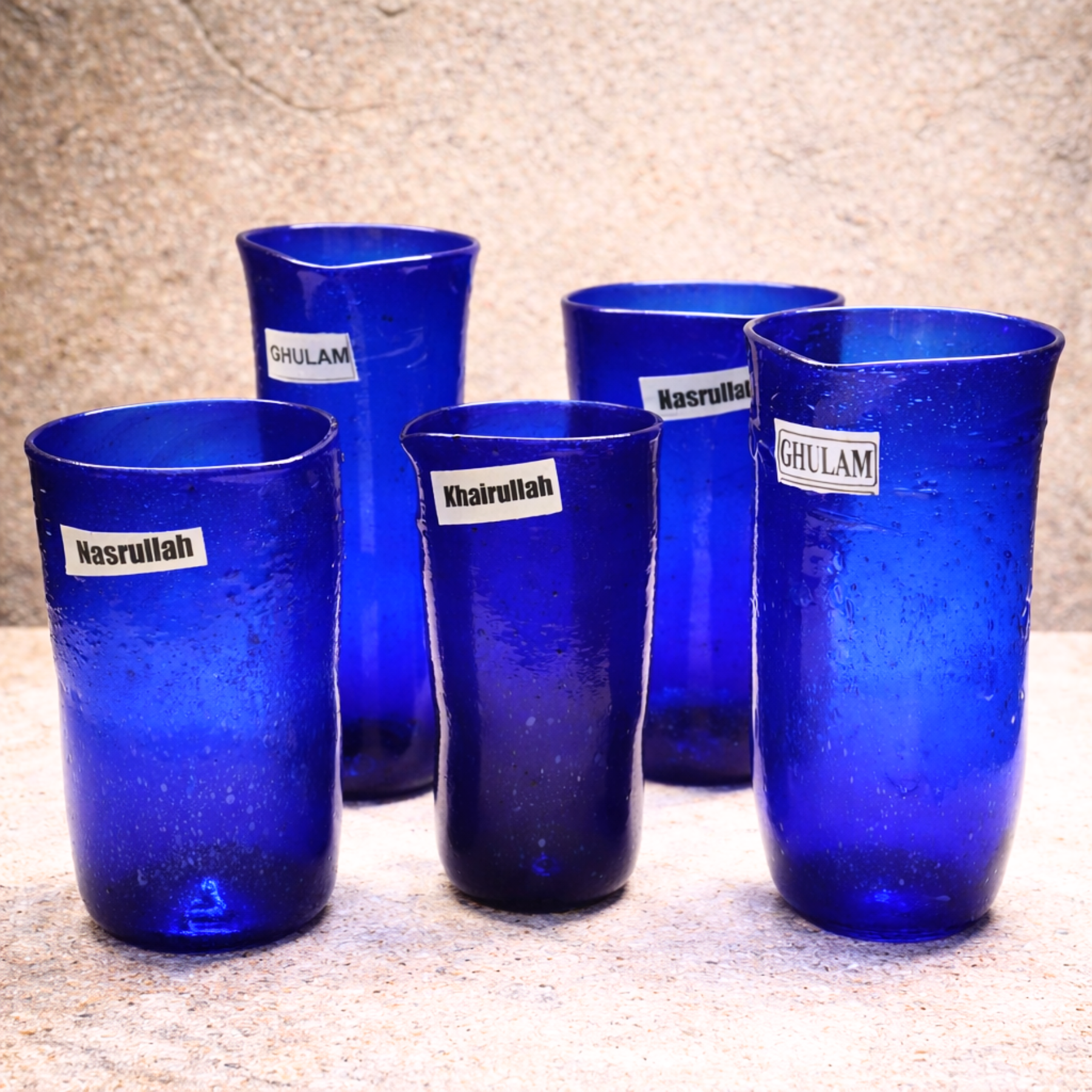 Herat Glas Karaffe – mundgeblasen in Afghanistan | verschiedene Farben & Größen