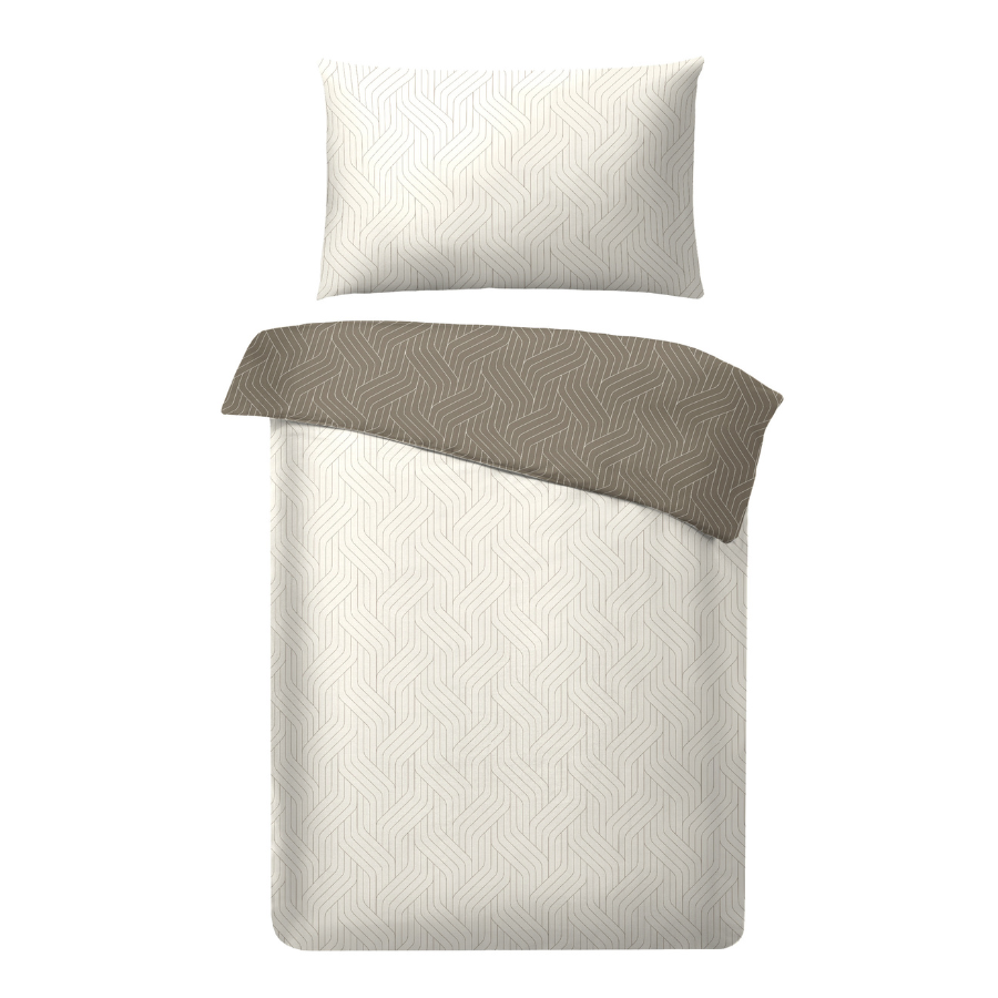 Satin-Bettwäsche mit dezentem Muster & Wendedesign 140x200 cm