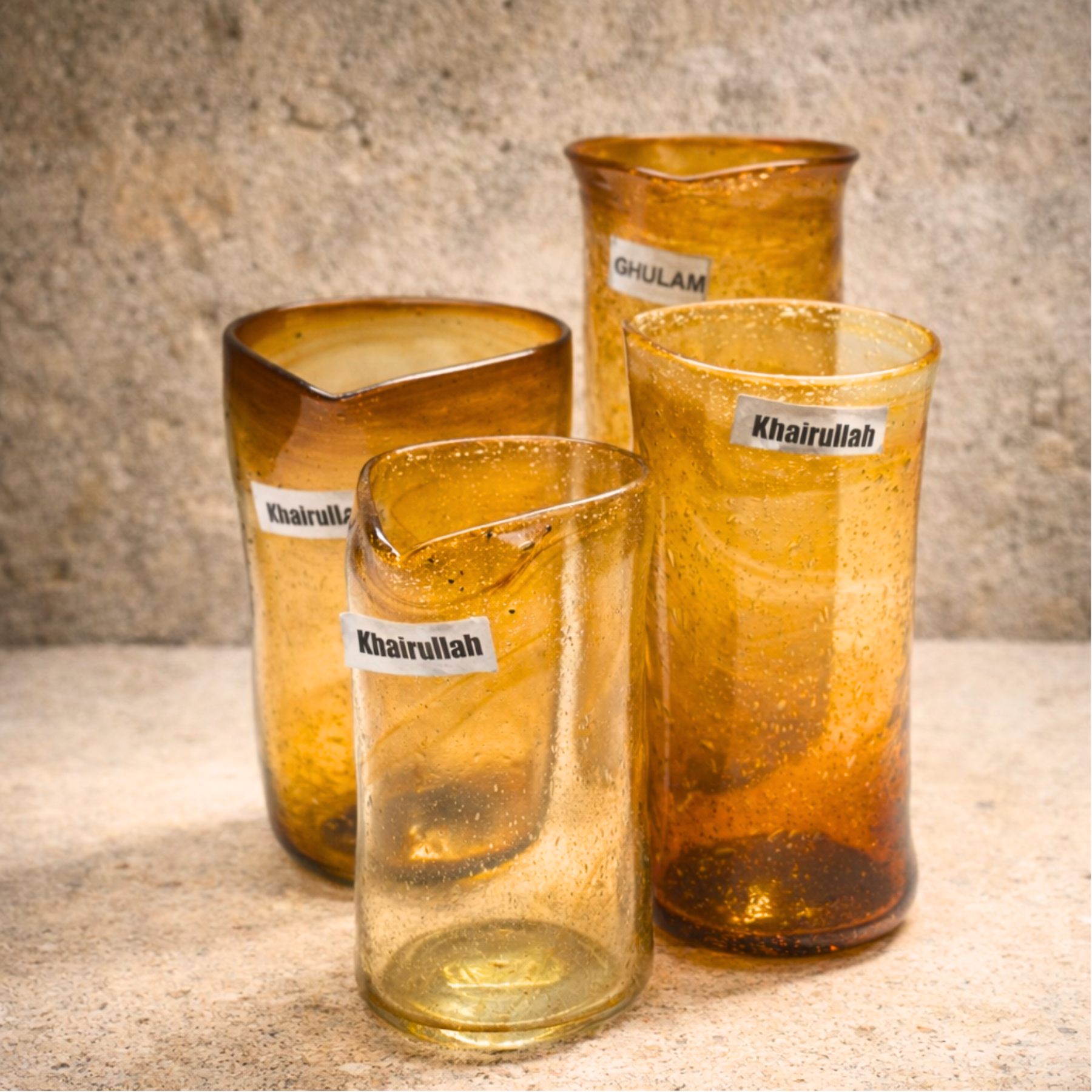 Herat Glas Karaffe – mundgeblasen in Afghanistan | verschiedene Farben & Größen
