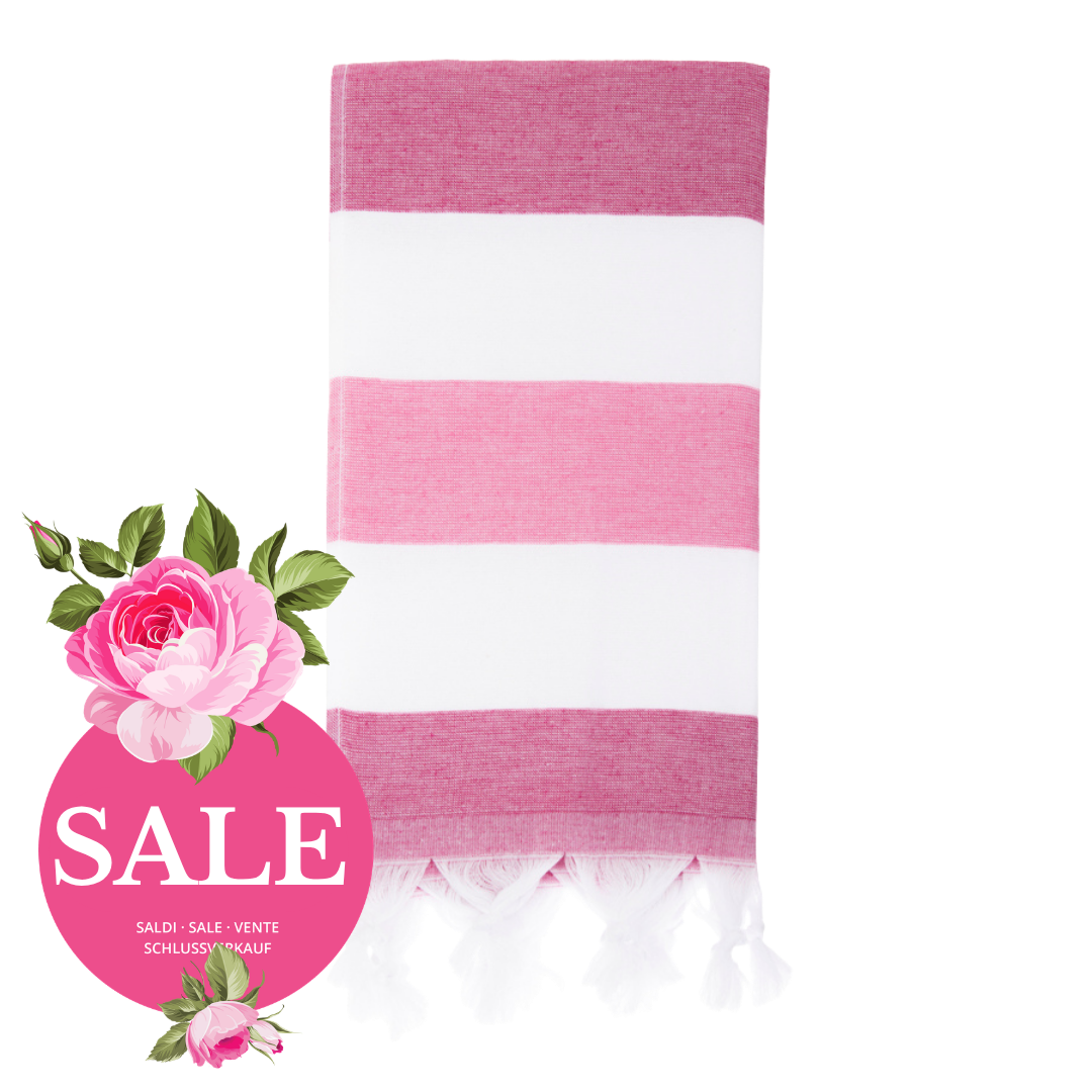 Hamam terry towel reversible block stripe