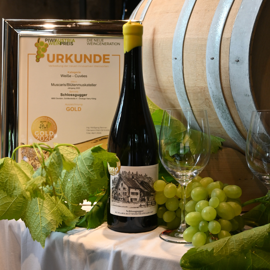 Muscaris / Květinový muškát 2025 – zlatá medaile na PIWI Wine Award Austria 2026