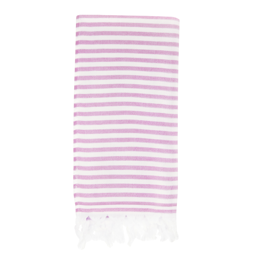Reversible striped hammam terry towel