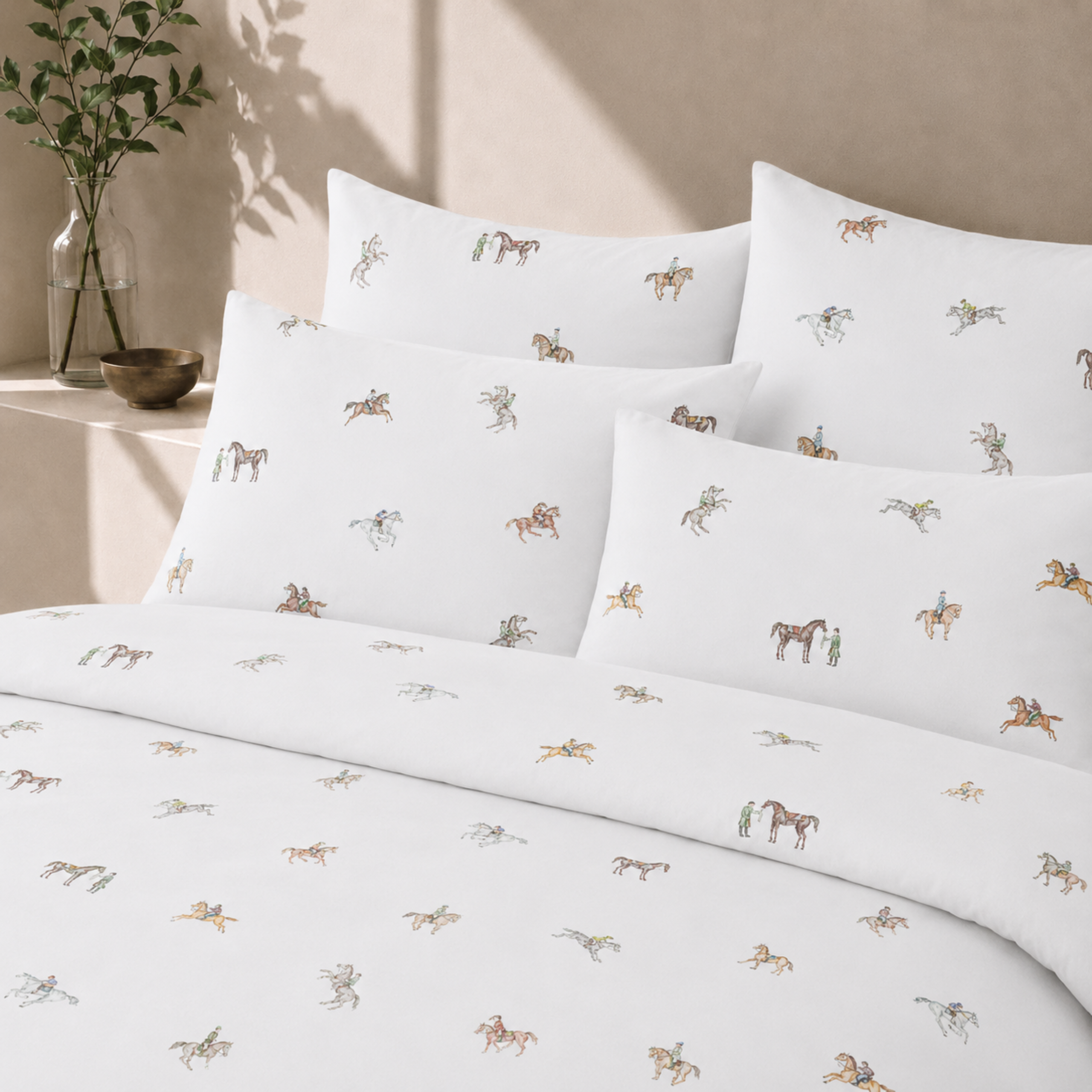 Bio Satin Bettwäsche mit Sportmotiv (GOTS)