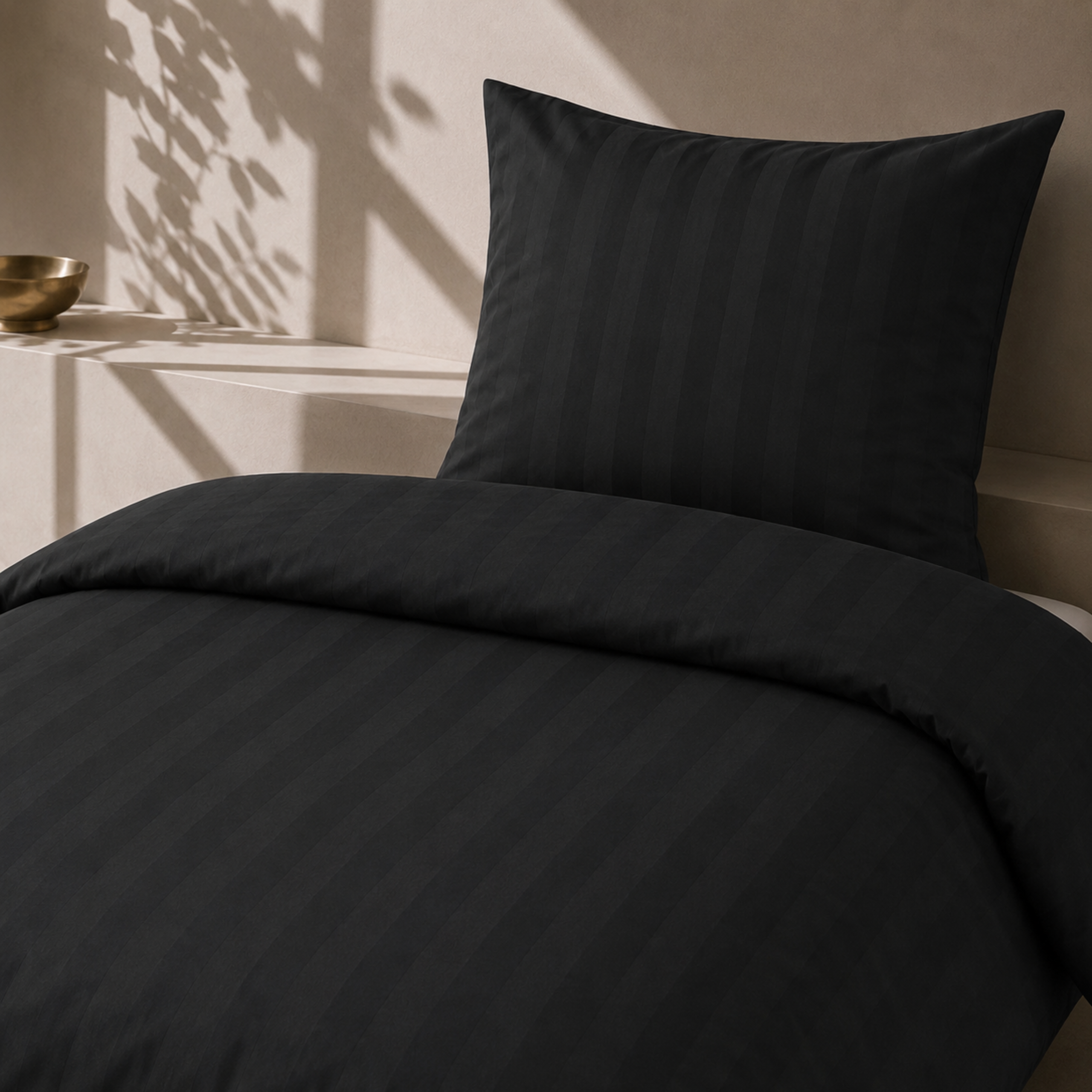 Satin Bettwäsche mit Streifen
