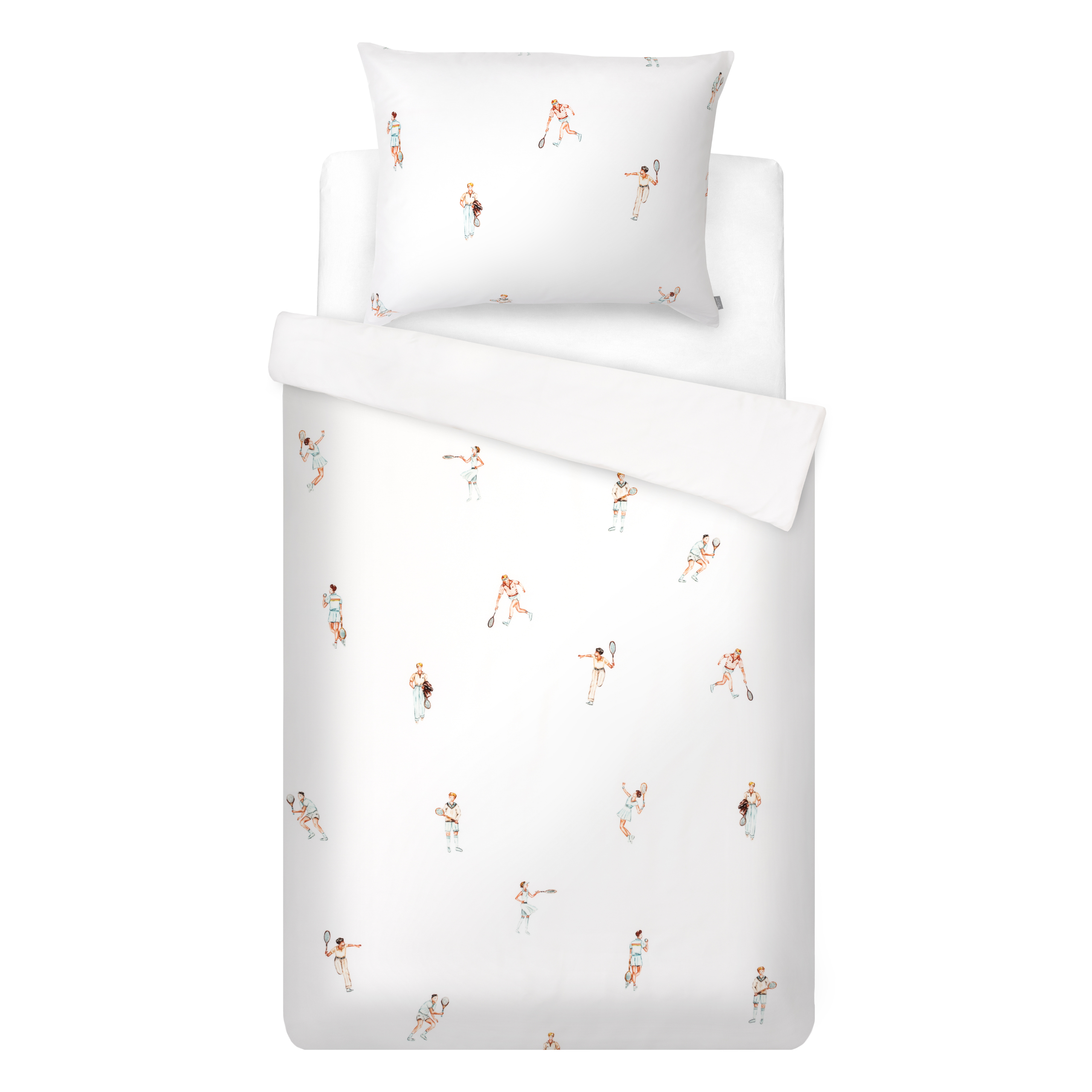 Bio Satin Bettwäsche mit Sportmotiv (GOTS)