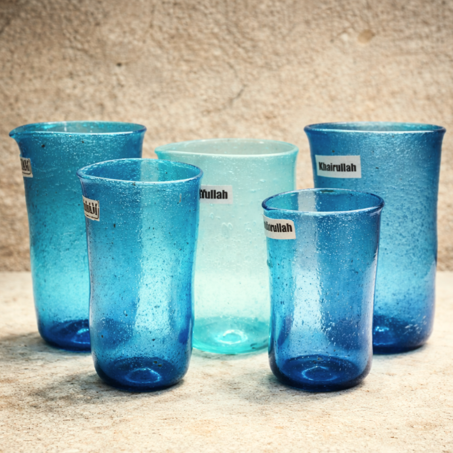 Herat Glas Karaffe – mundgeblasen in Afghanistan | verschiedene Farben & Größen