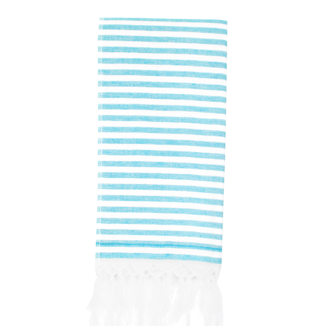 Reversible striped hammam terry towel