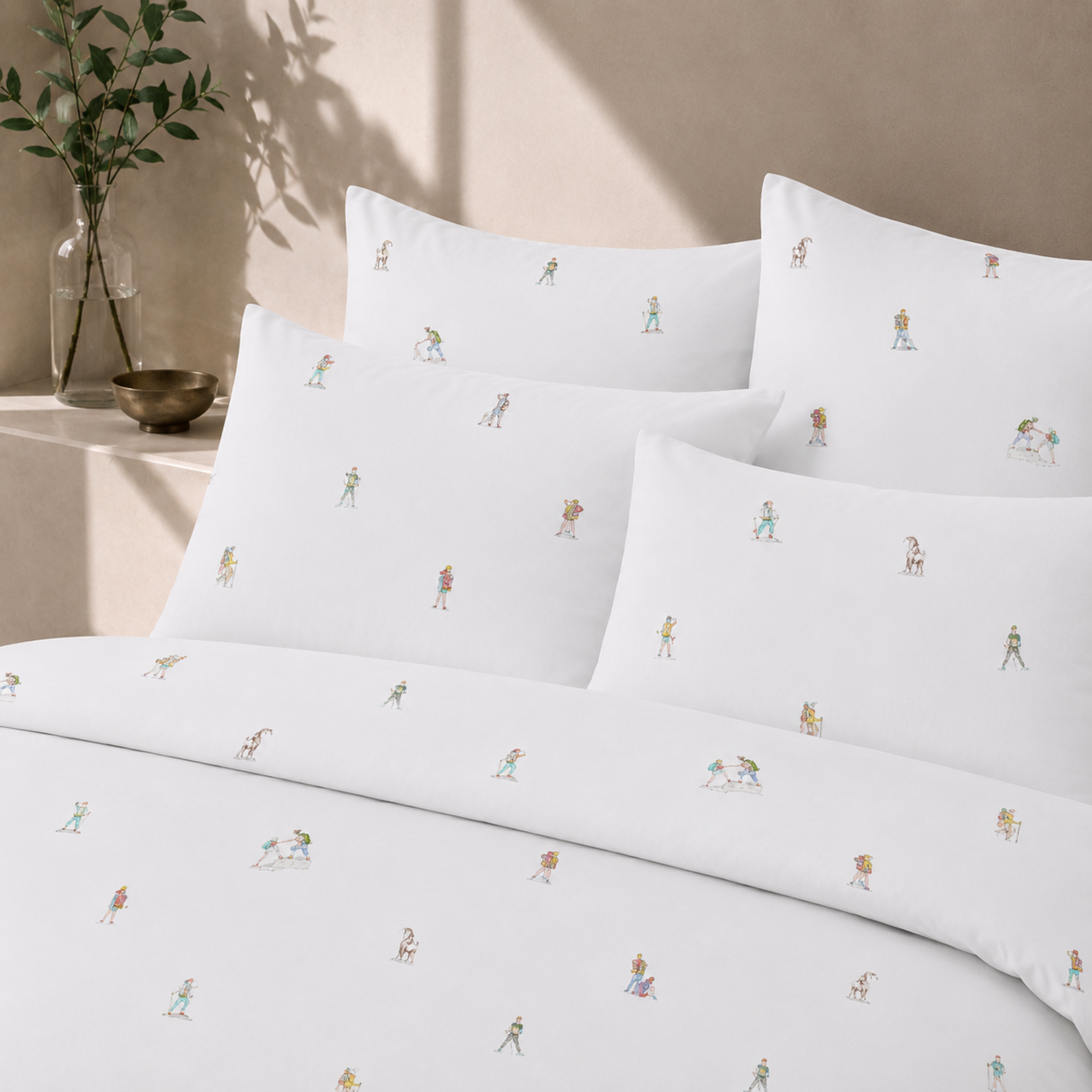 Bio Satin Bettwäsche mit Sportmotiv (GOTS)