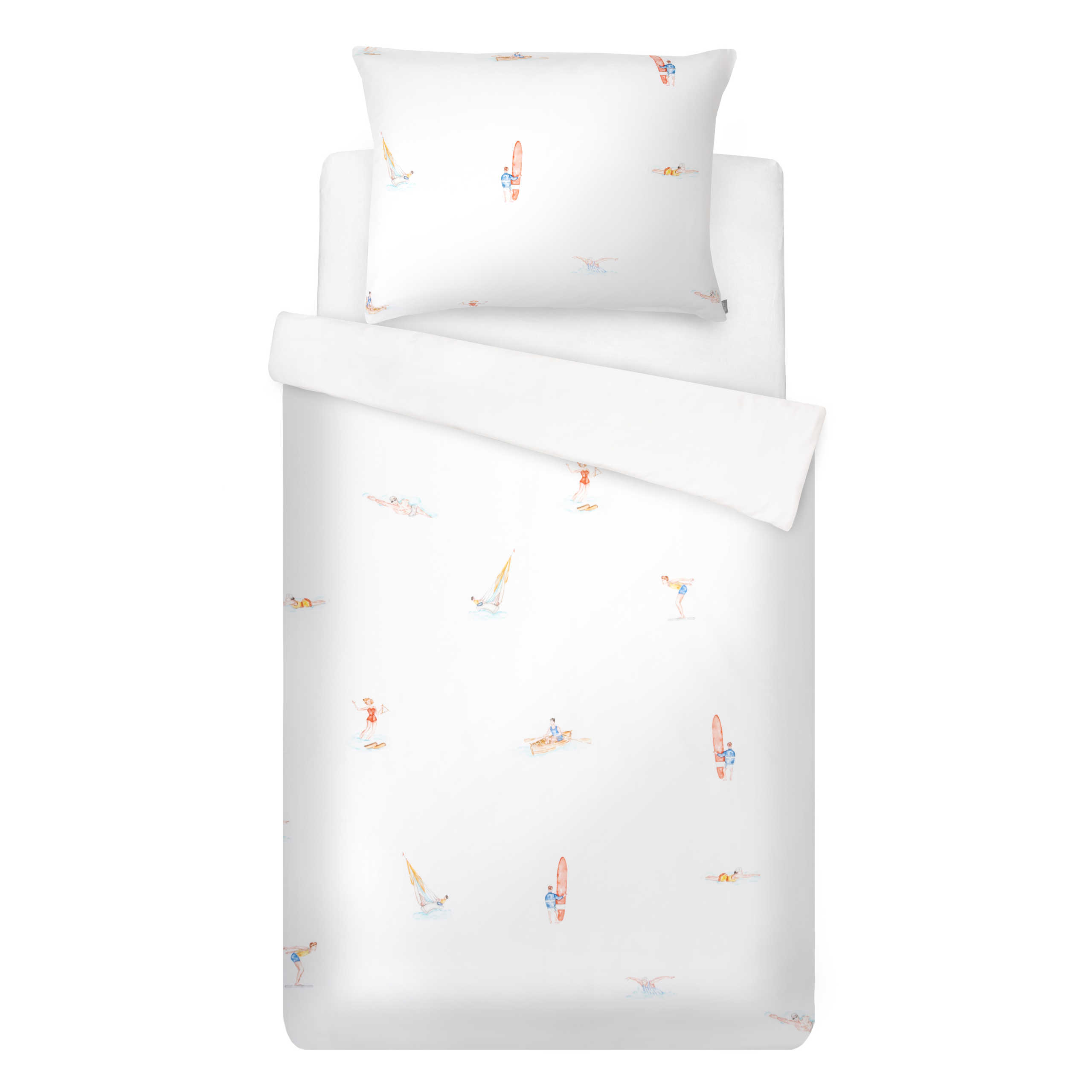 Bio Satin Bettwäsche mit Sportmotiv (GOTS)
