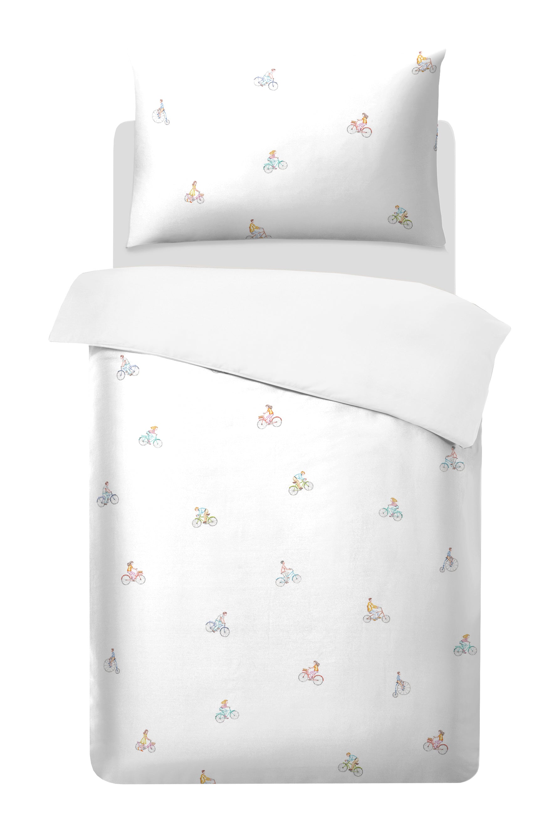 Bio Satin Bettwäsche mit Sportmotiv (GOTS)