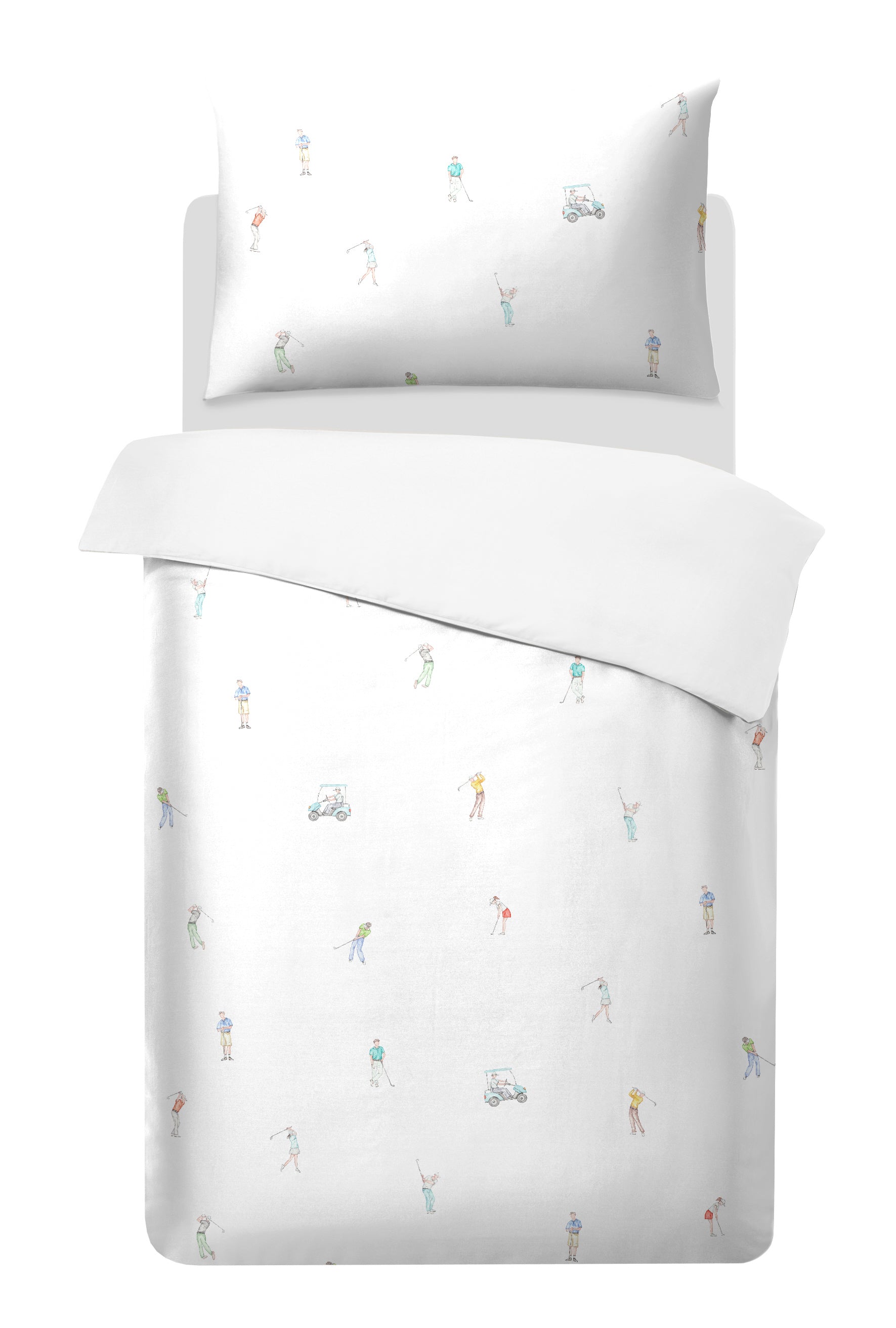 Bio Satin Bettwäsche mit Sportmotiv (GOTS)