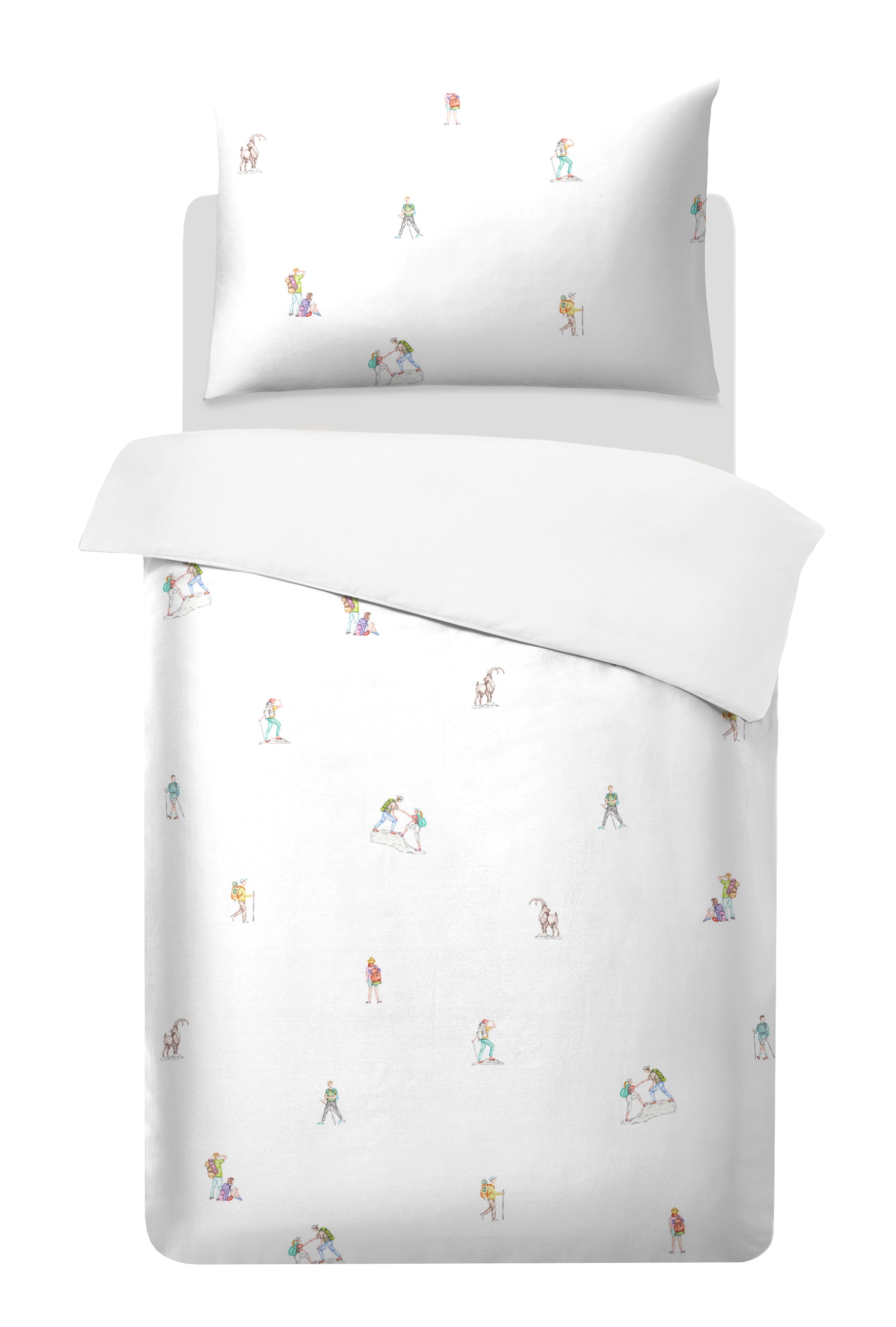 Bio Satin Bettwäsche mit Sportmotiv (GOTS)