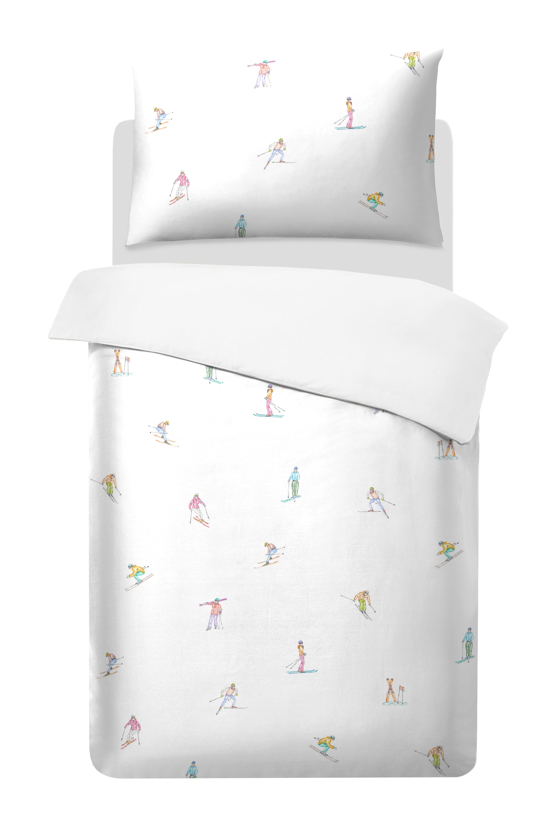 Bio Satin Bettwäsche mit Sportmotiv (GOTS)