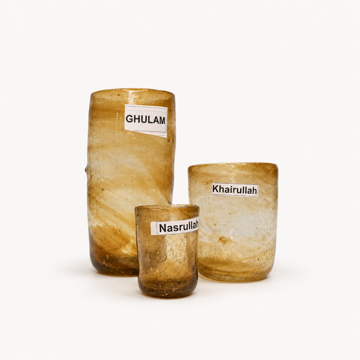 Herat Glas Trinkglas, mundgeblasen in Afghanistan