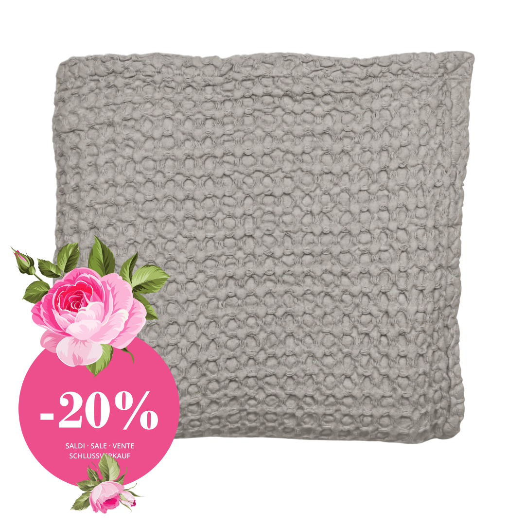 Bio Baumwoll Überwurf mit Waffelstruktur – GOTS Decke 140x210 & 210x240 cm