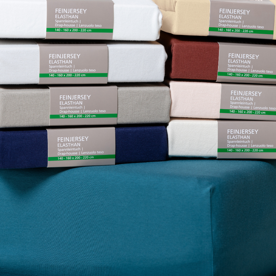 Jersey prostěradla s elastanem, organickou bavlnou a certifikátem Cradle to Cradle® Gold