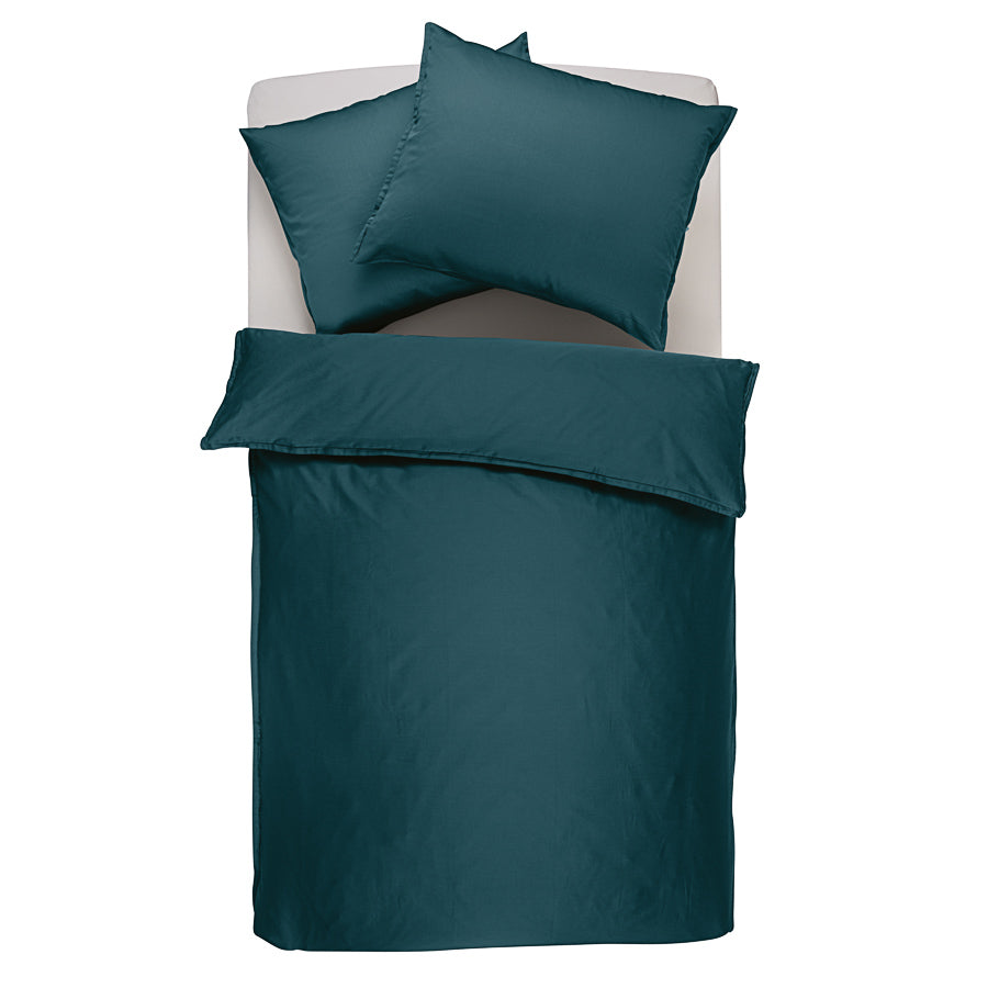 Vendbart sengelinned i satin/flannel, økologisk bomuld