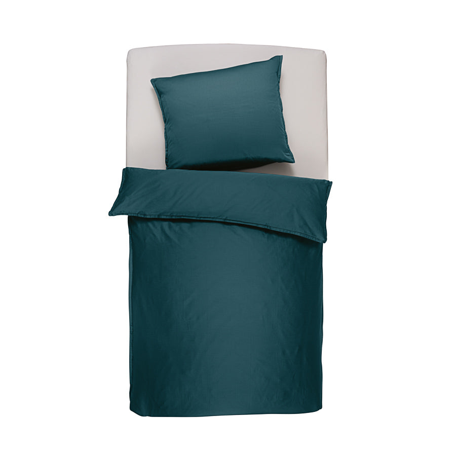 Vendbart sengelinned i satin/flannel, økologisk bomuld