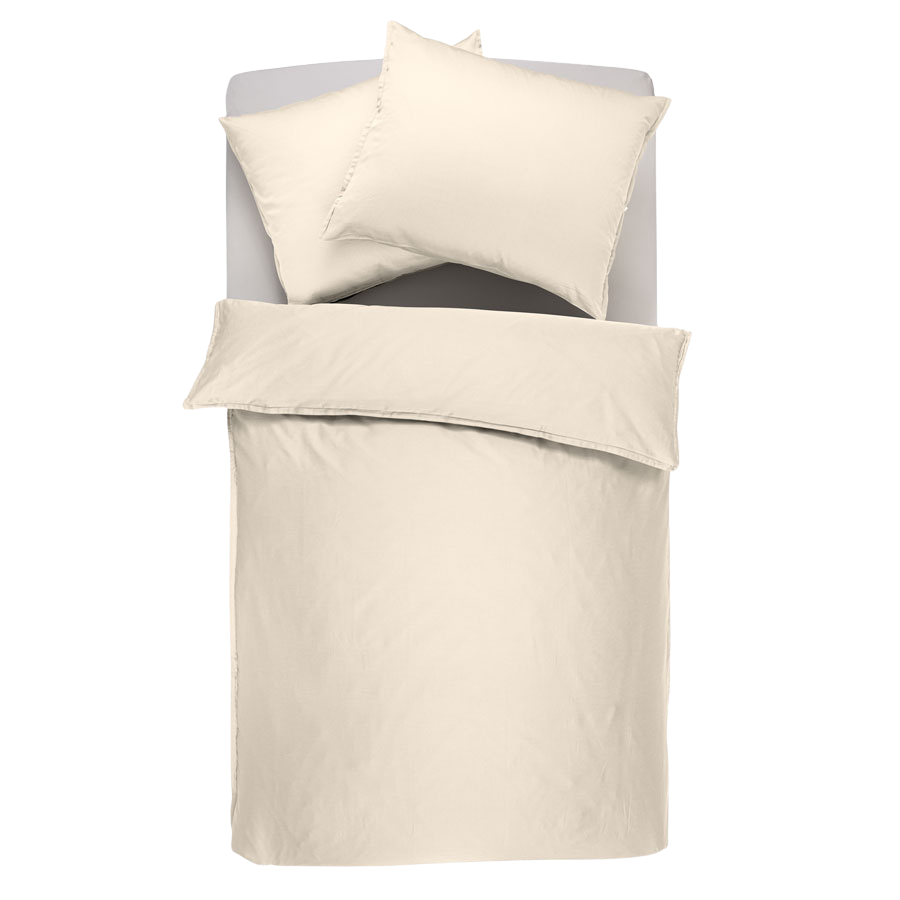 Vendbart sengelinned i satin/flannel, økologisk bomuld