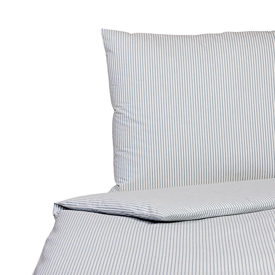Vævet poplin-sengelinned med striber, økologisk bomuld & Cradle to Cradle Certified® Gold