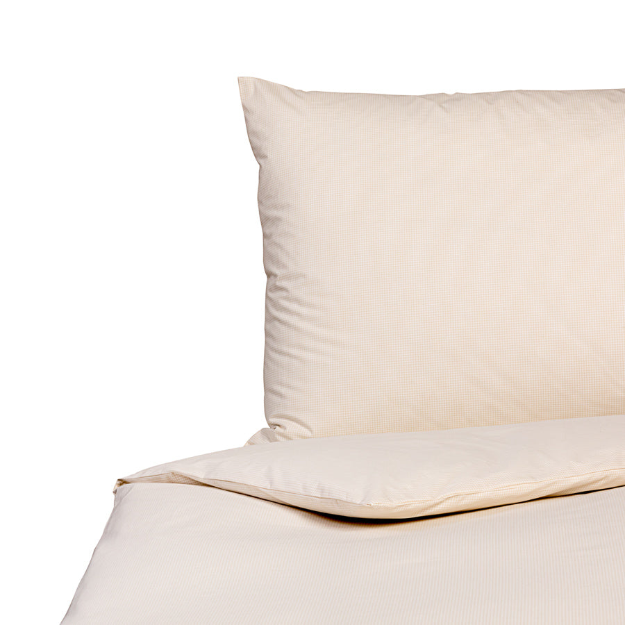 Poplin-sengelinned med tern vævet, økologisk bomuld & Cradle to Cradle Certified® Gold