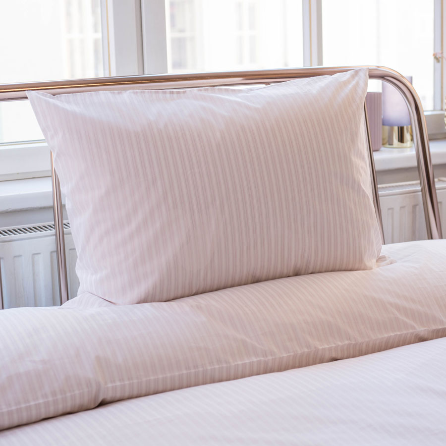 Vævet poplin-sengelinned med striber, økologisk bomuld & Cradle to Cradle Certified® Gold
