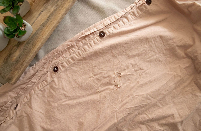 Why organic bed linen can get holes