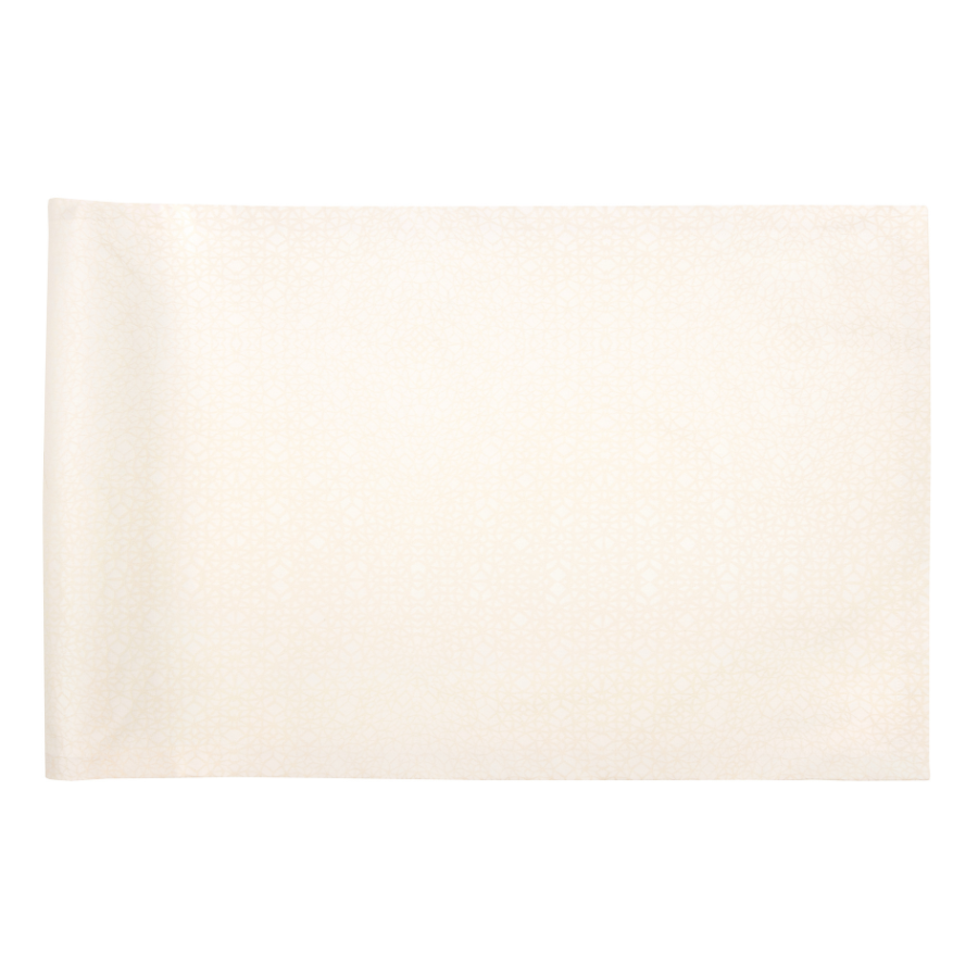 Cotton table runner with a delicate graphic pattern