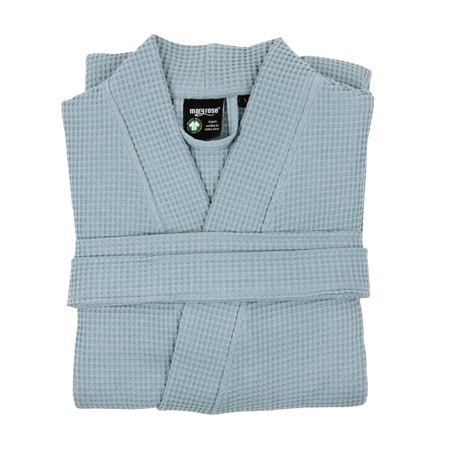 Waffle piqué bathrobe, organic cotton