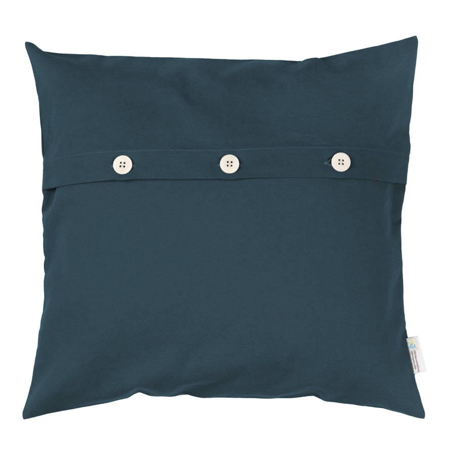 Panama cushion cover with stone nut buttons, organic cotton & Cradle to Cradle Certified® Gold