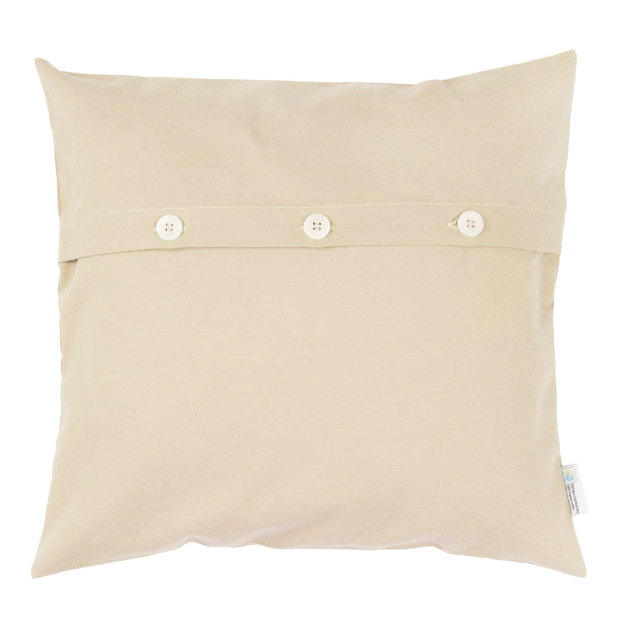 Panama cushion cover with stone nut buttons, organic cotton & Cradle to Cradle Certified® Gold