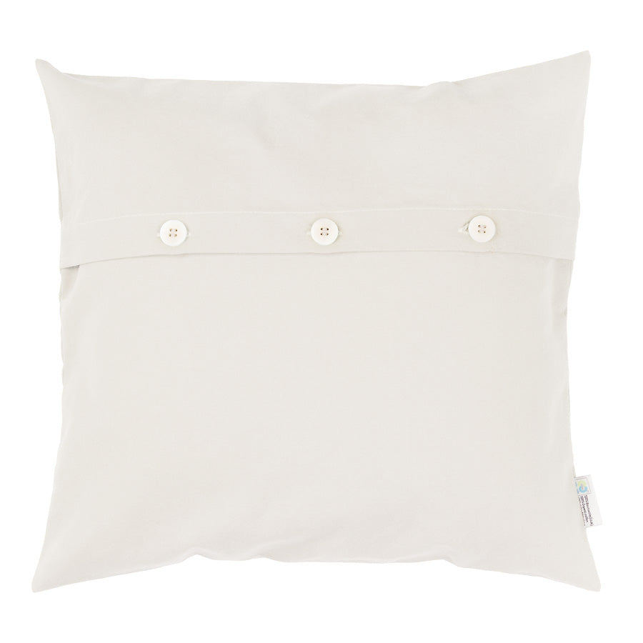 Panama cushion cover with stone nut buttons, organic cotton & Cradle to Cradle Certified® Gold