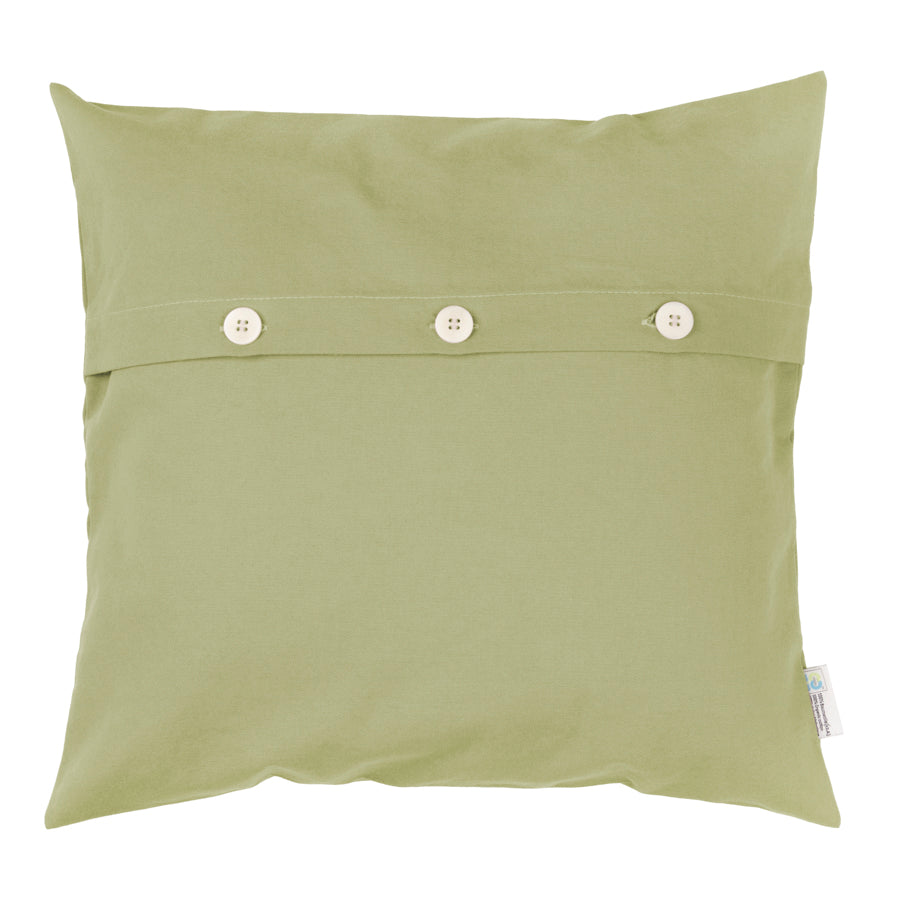 Panama cushion cover with stone nut buttons, organic cotton & Cradle to Cradle Certified® Gold