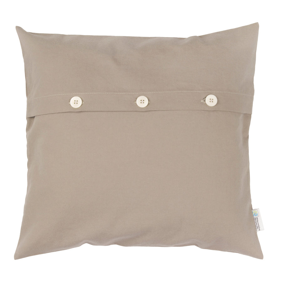 Panama cushion cover with stone nut buttons, organic cotton & Cradle to Cradle Certified® Gold