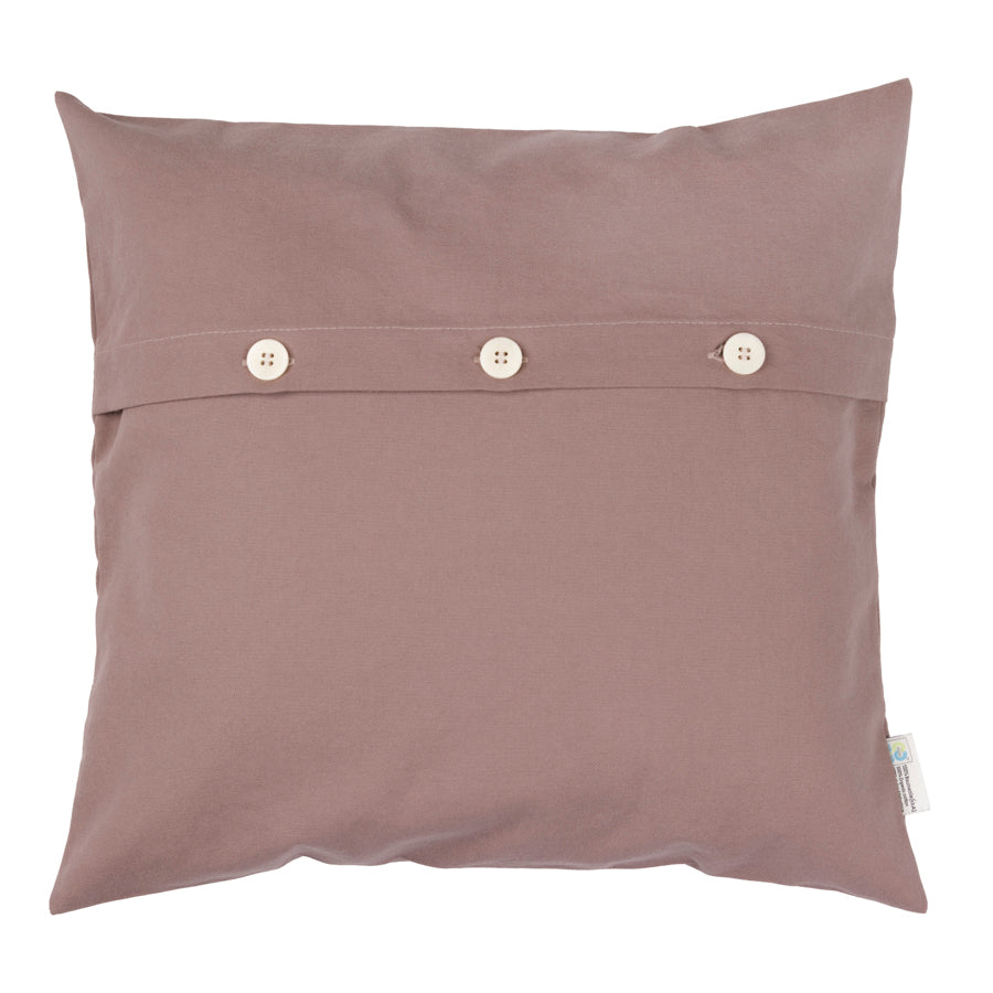 Panama cushion cover with stone nut buttons, organic cotton & Cradle to Cradle Certified® Gold
