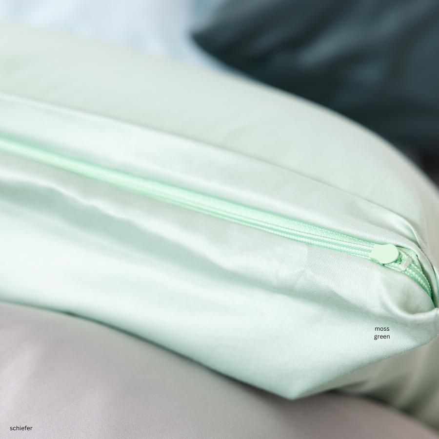 Fine satin cushion covers, organic cotton