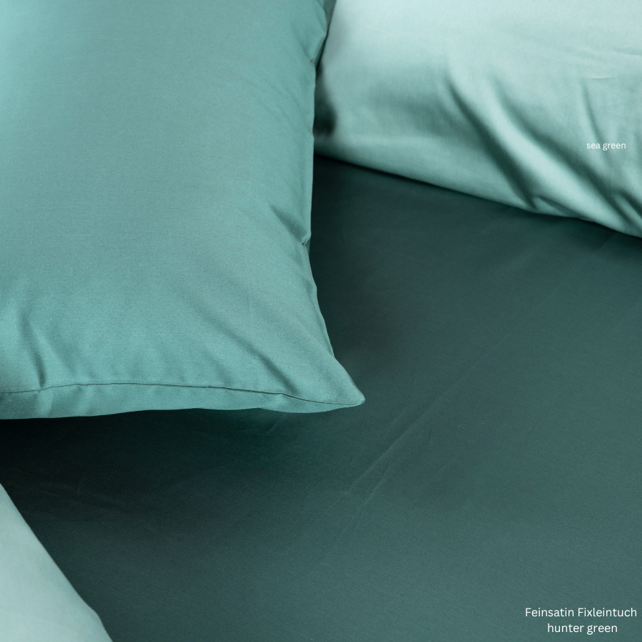 Fine satin fitted sheet, organic cotton
