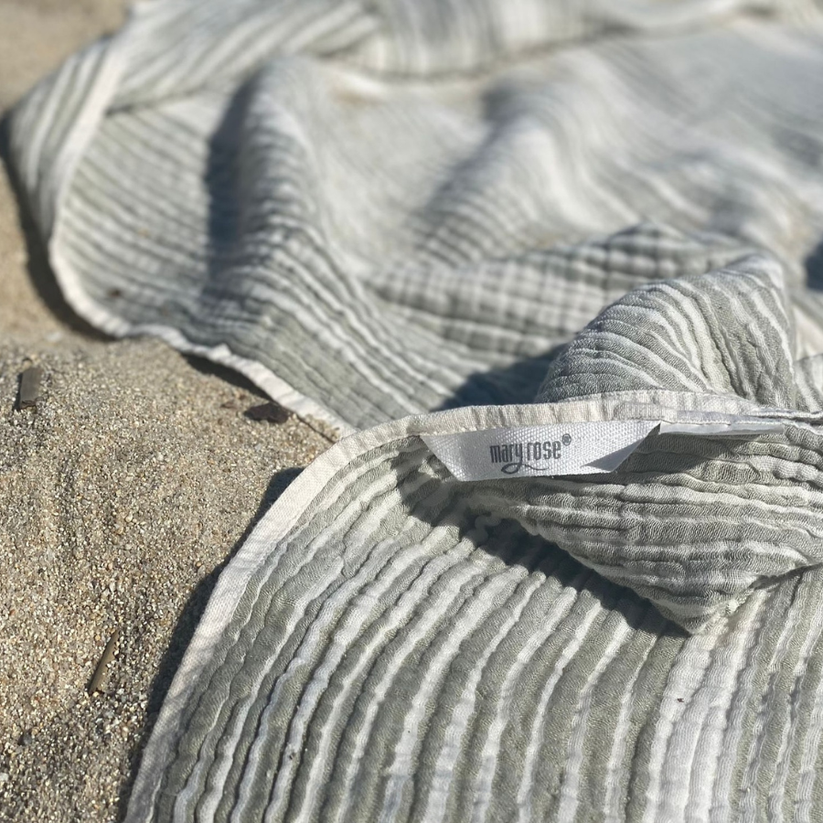 Hamam towel muslin stripes