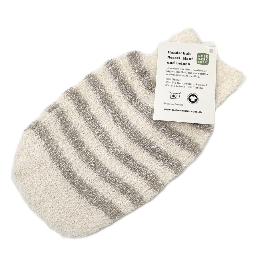 Glove organic cotton, nettle, hemp and linen