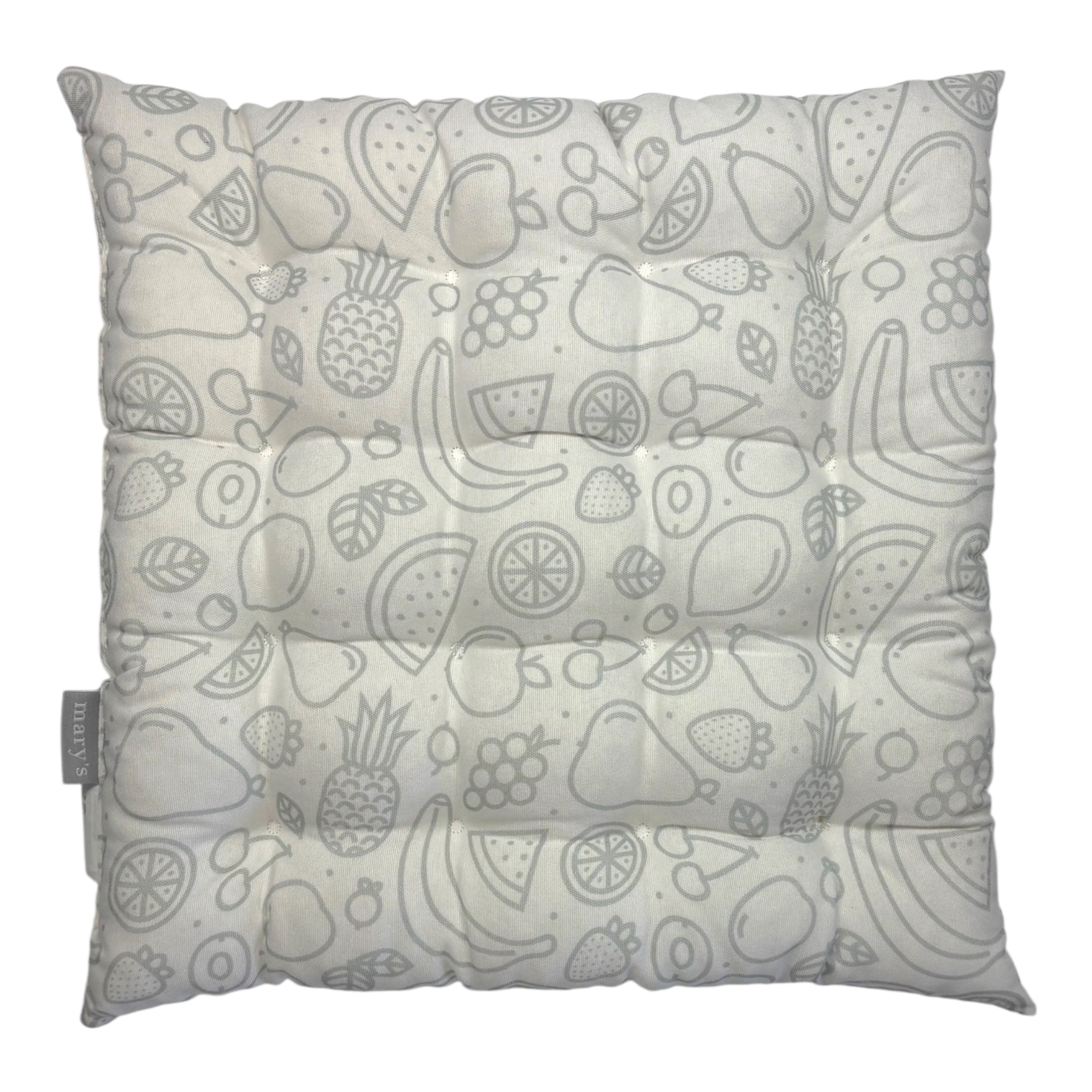 Patterned seat cushion 38x38x4 cm