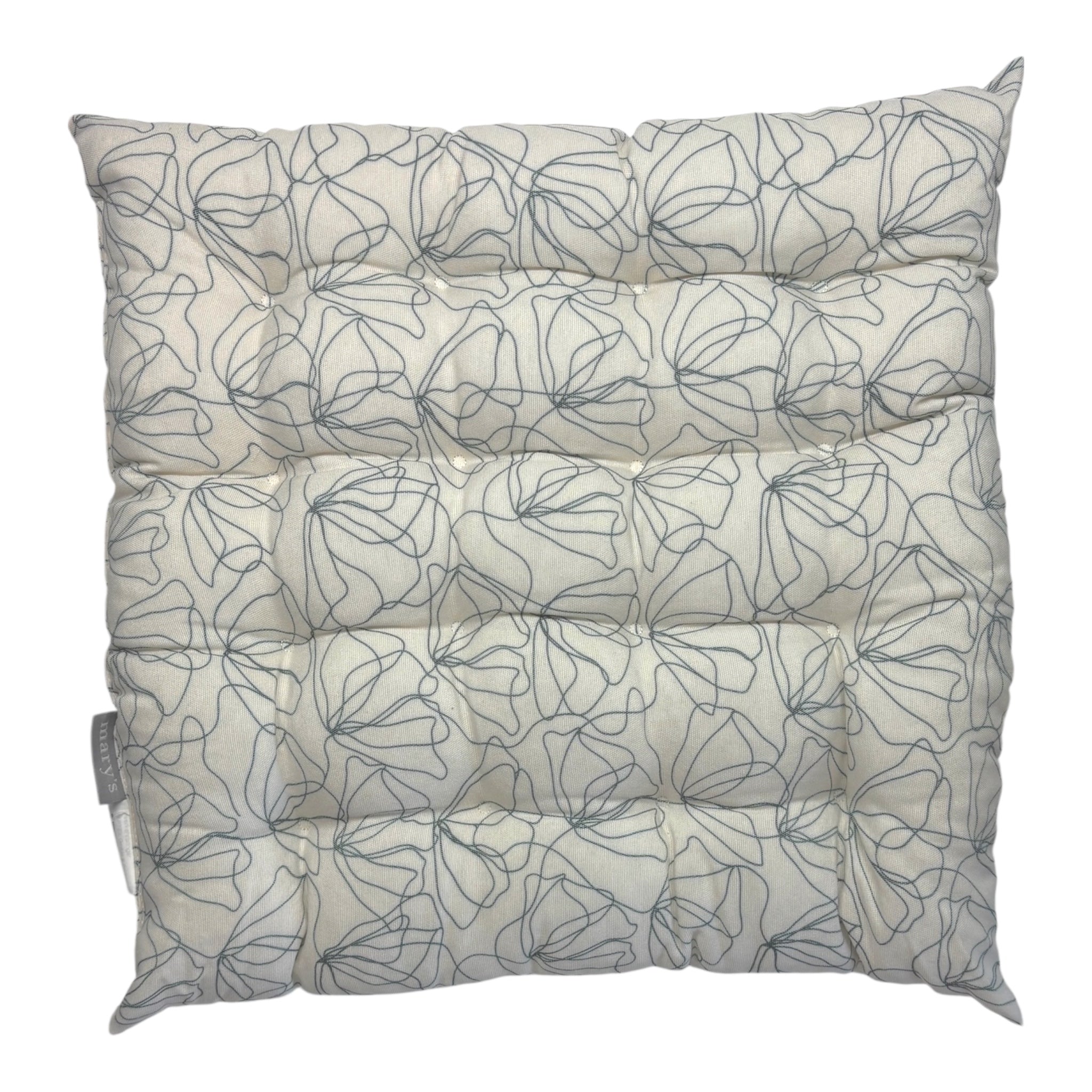 Patterned seat cushion 38x38x4 cm