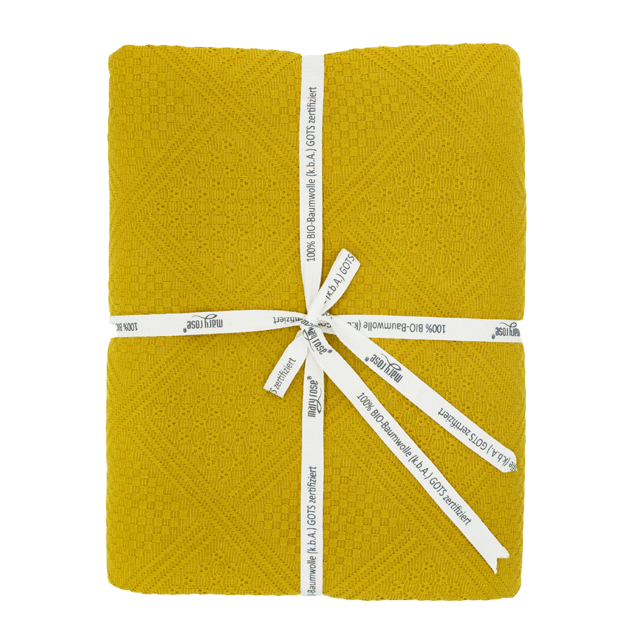 Jacquard throw, organic cotton