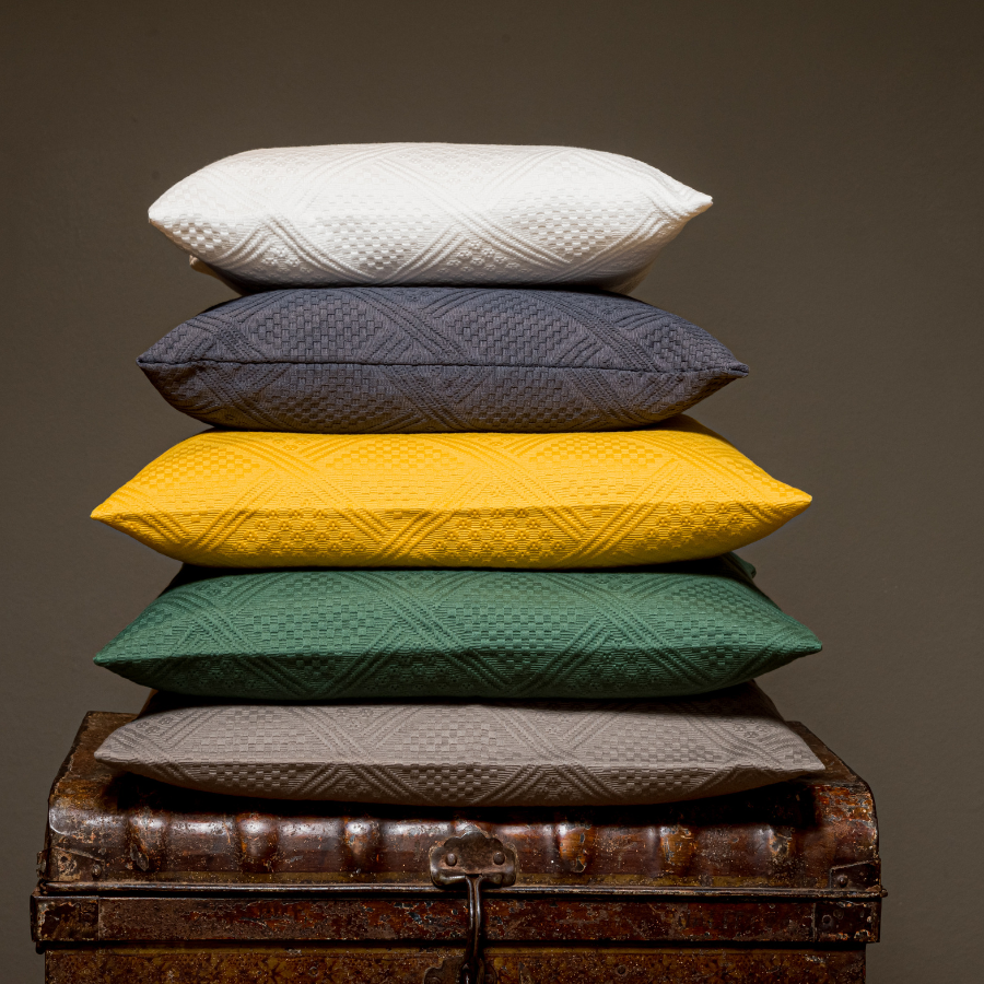 Jacquard cushion covers, organic