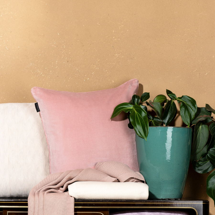 Velvet cushion cover, pure cotton