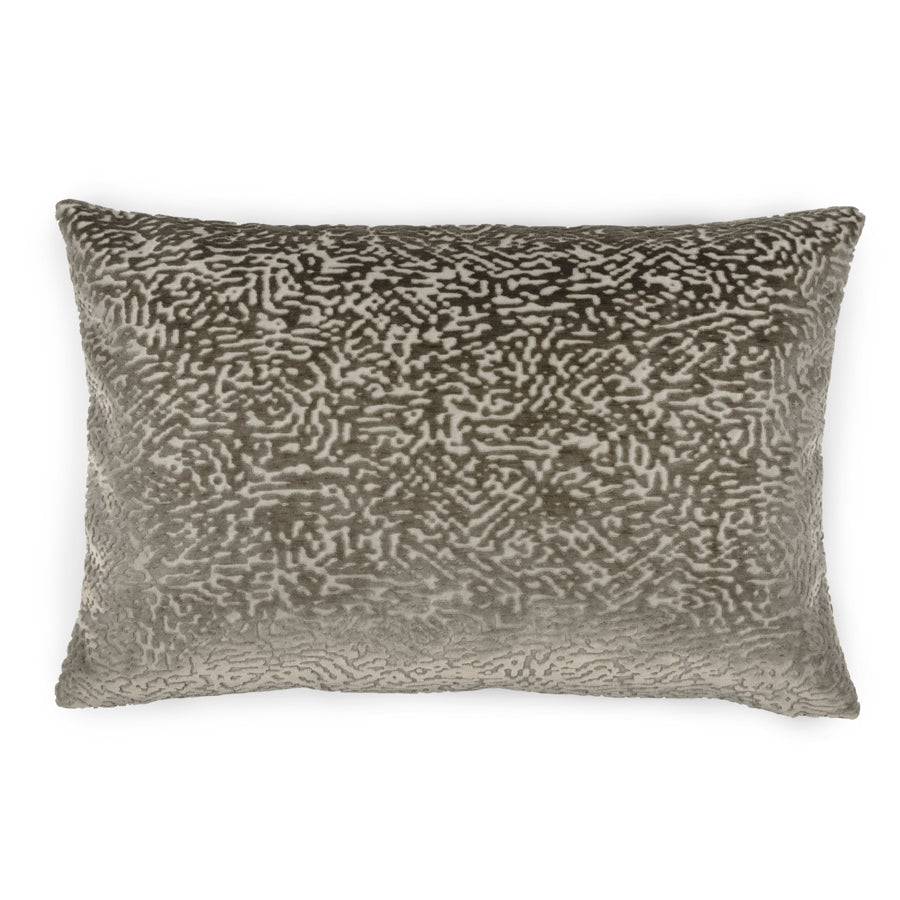 Velvet cushion cover with abstract pattern