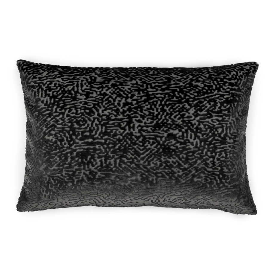 Velvet cushion cover with abstract pattern